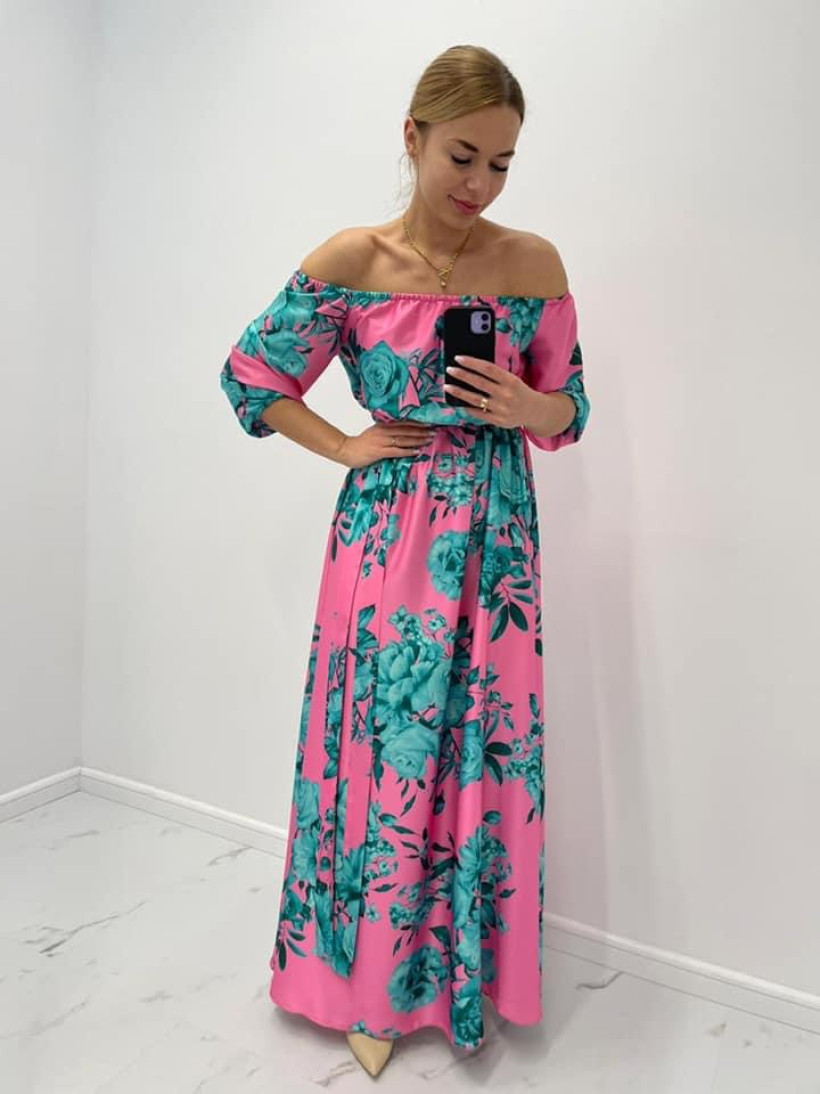 maxi satin print dress 9