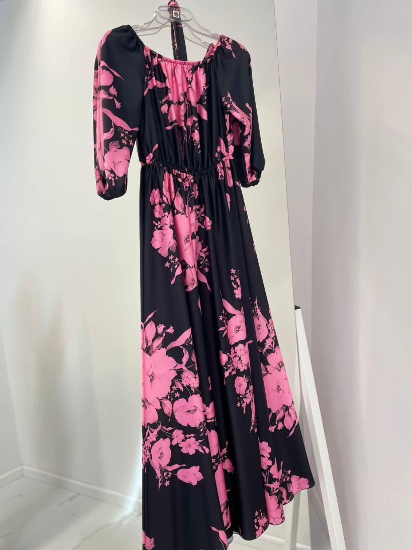 maxi satin print dress 12