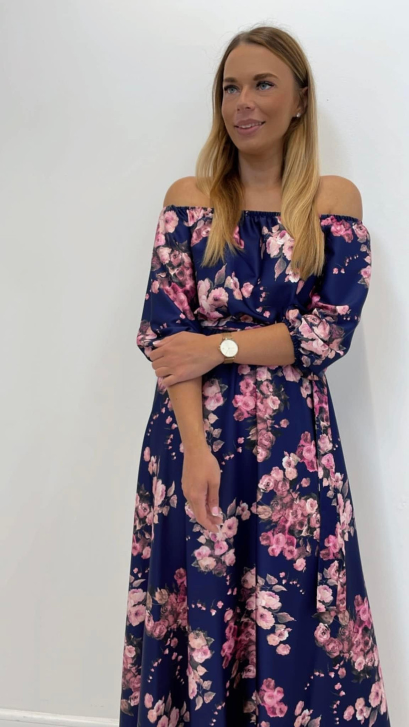 maxi satin print dress 13 