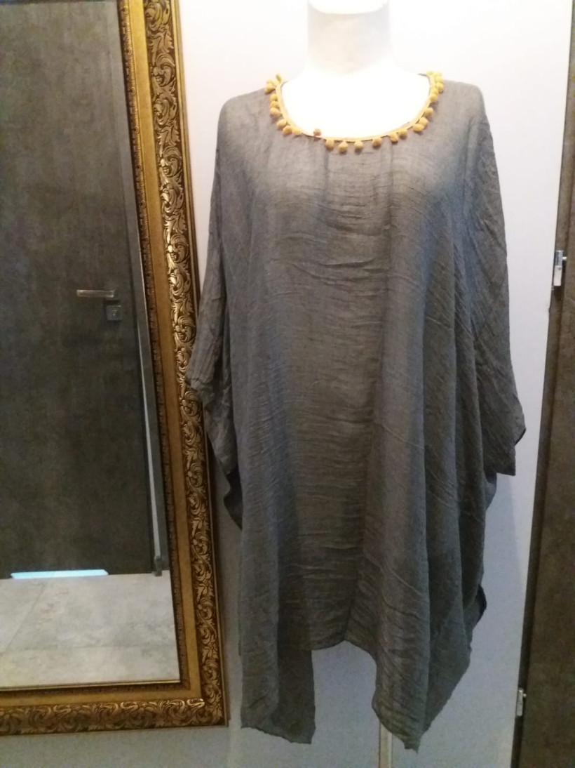 Niepowtarzalna Hand Made  Autorska tunika ponczo Plus Size