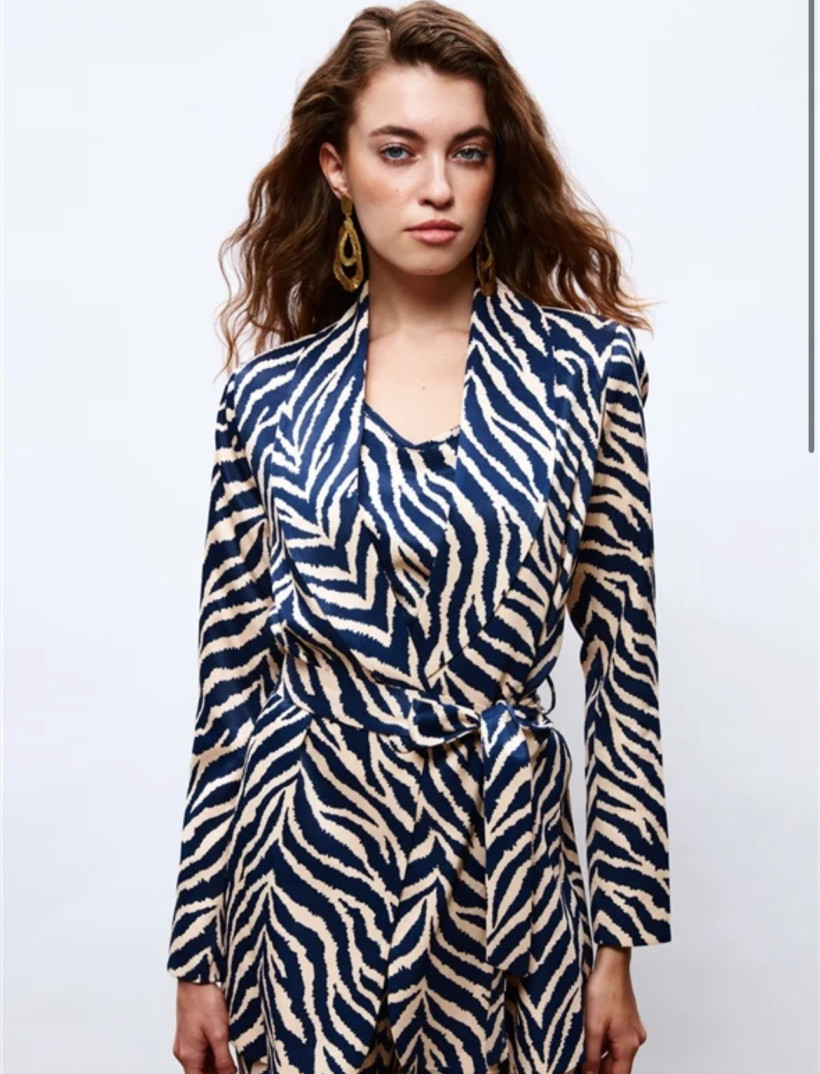 zebra print blazer