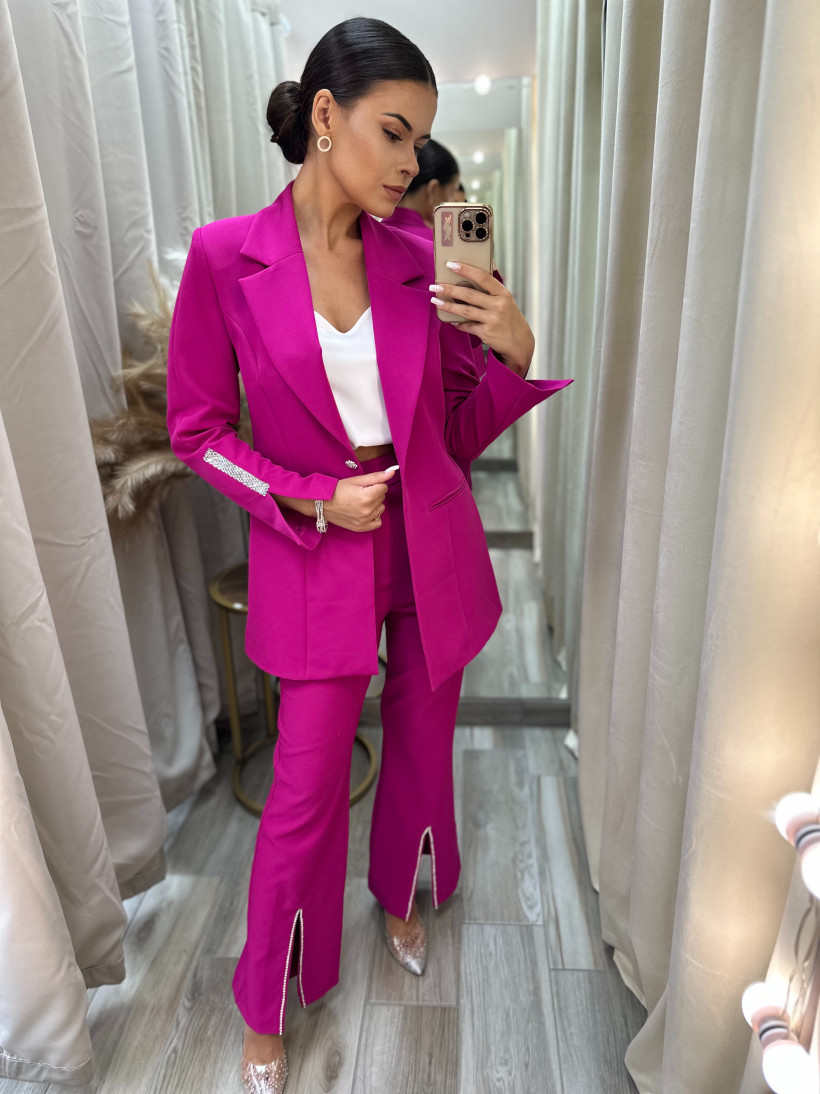 suit set pink fuchsia 