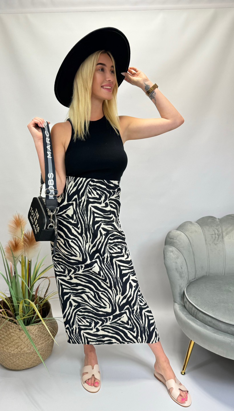 Spódnica wzór zebra 