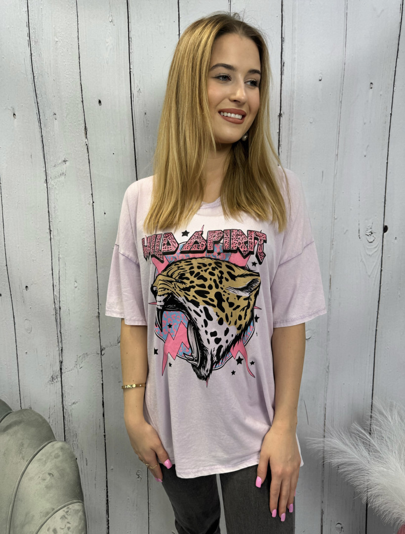 Liliowa bluzka dekatyzowana WILD SPIRIT