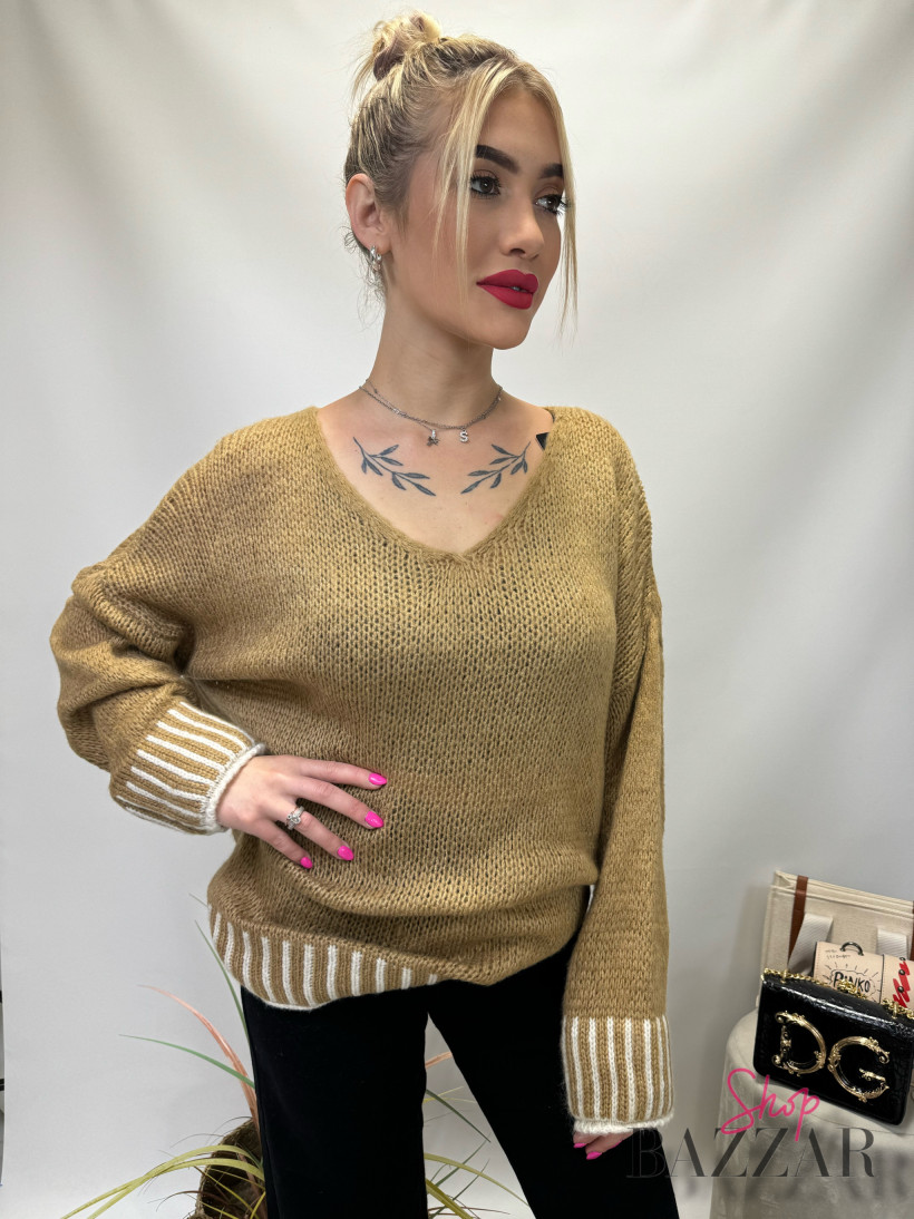 Fango sweter w pas 