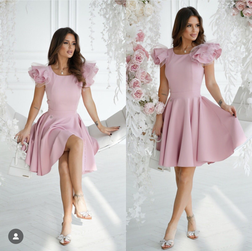 mini light pink dress