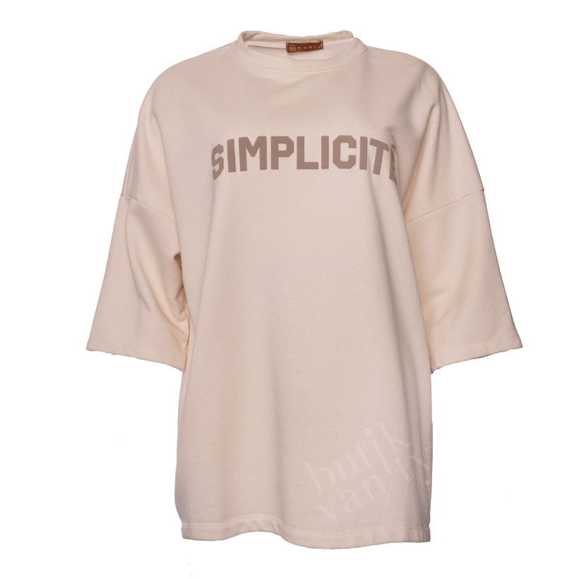 BLUZA SIMPLICITE JASNY BEŻ Z2090J