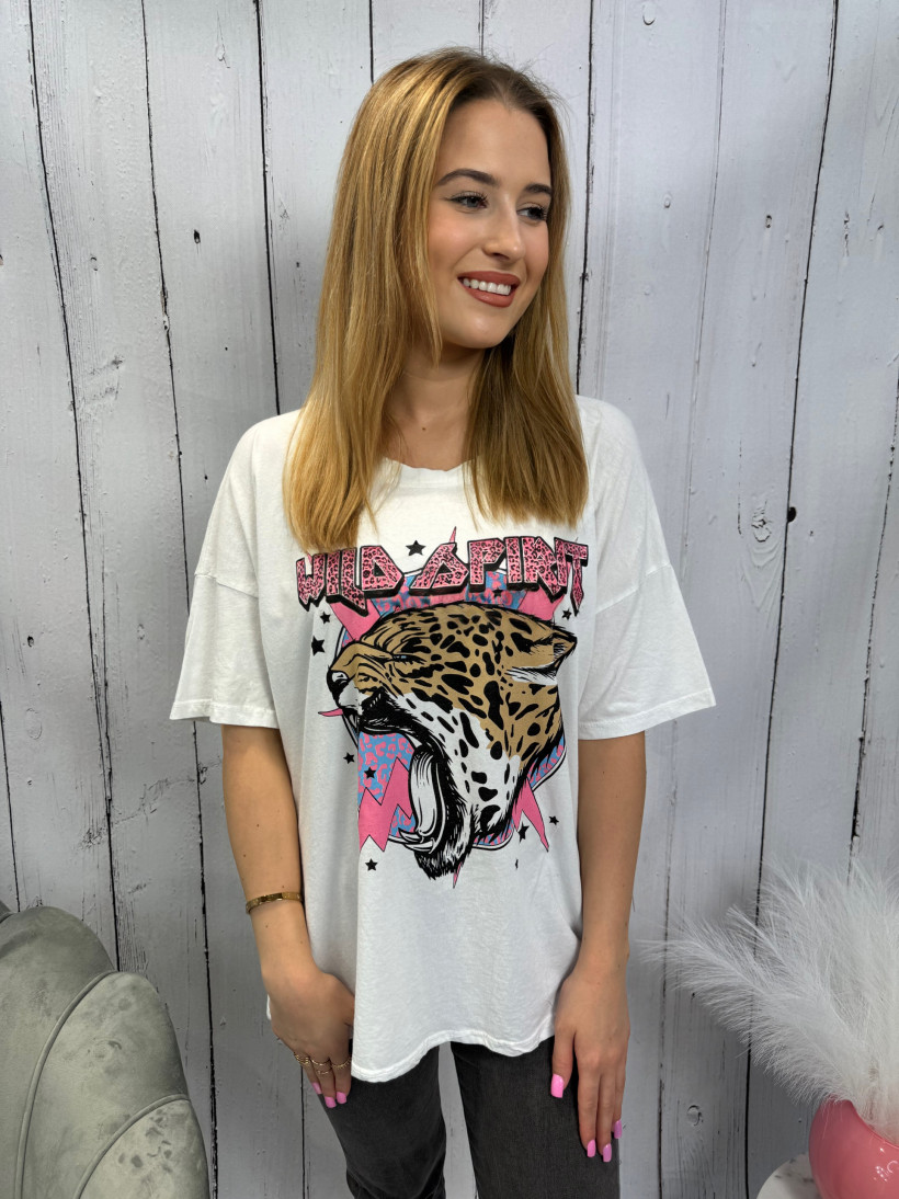 Biała bluzka dekatyzowana WILD SPIRIT