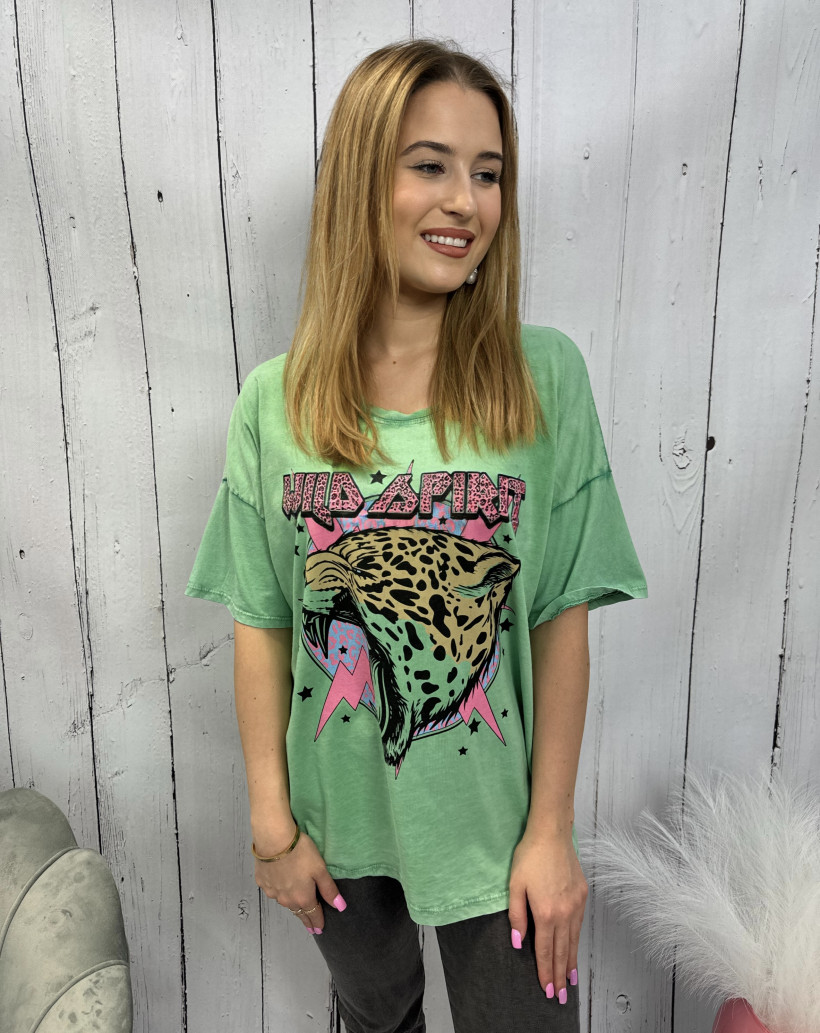 Zielona bluzka dekatyzowana WILD SPIRIT