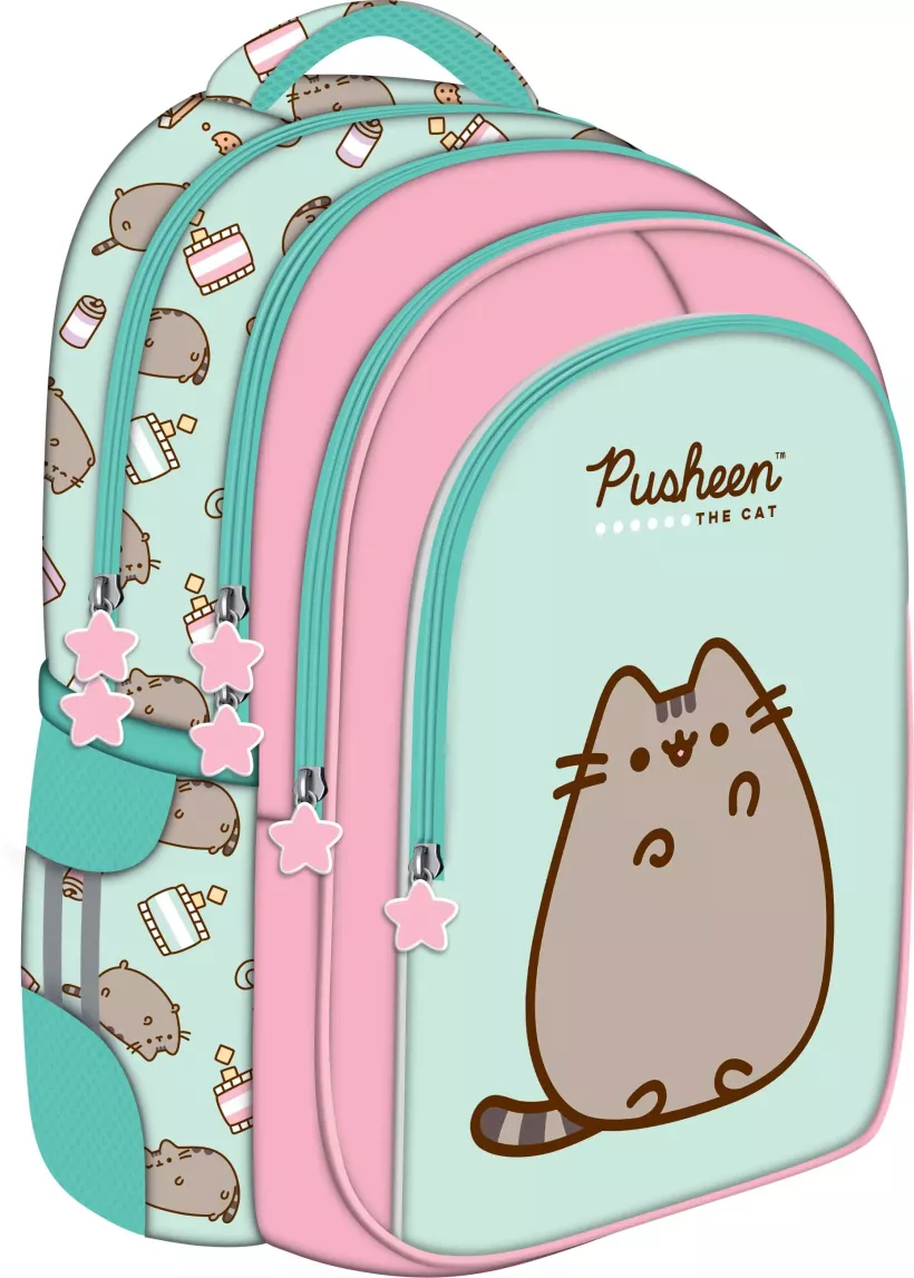 Pusheen Bambino Plecak Szkolny 4-Komorowy Miętowy Kotki Dla Dziewczynki BPL-58 3178