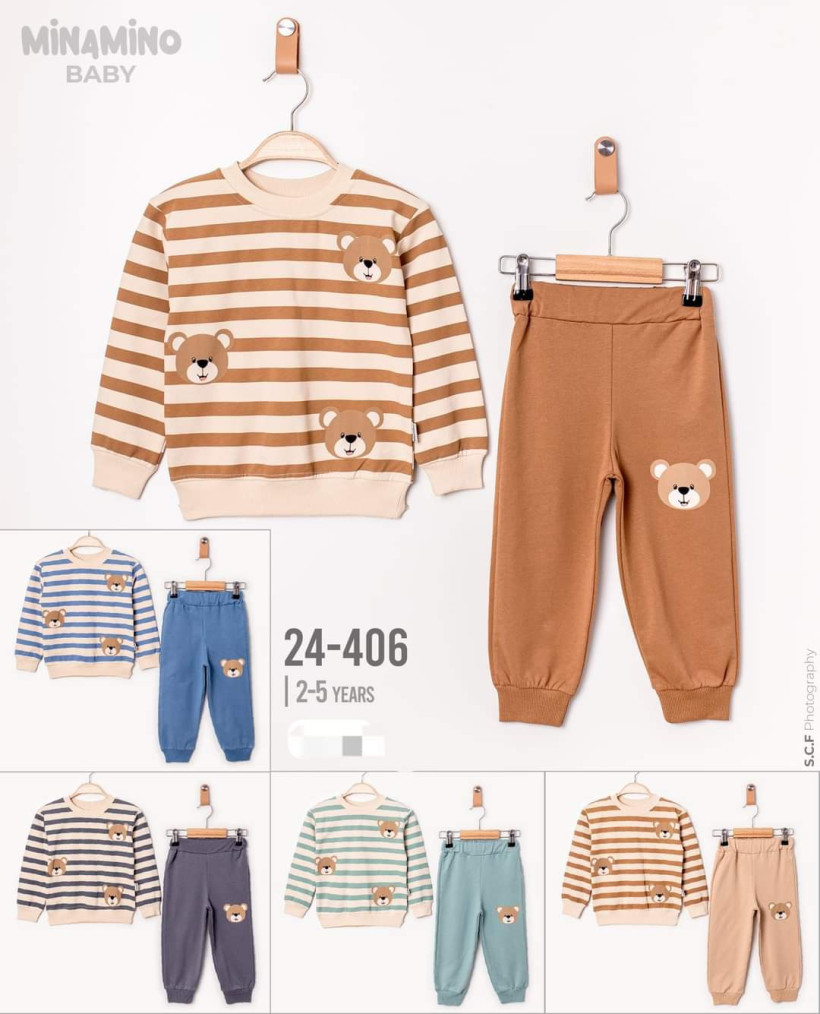 Komplet MIŚ paski brąz