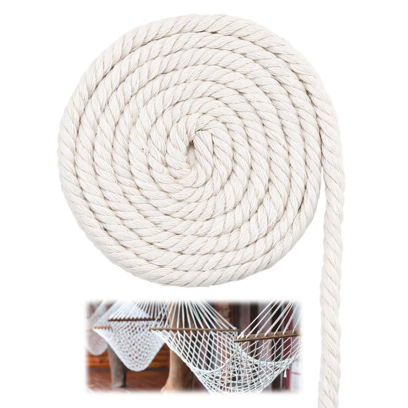 Sznurek bawełniany beżowy 6mm 30m