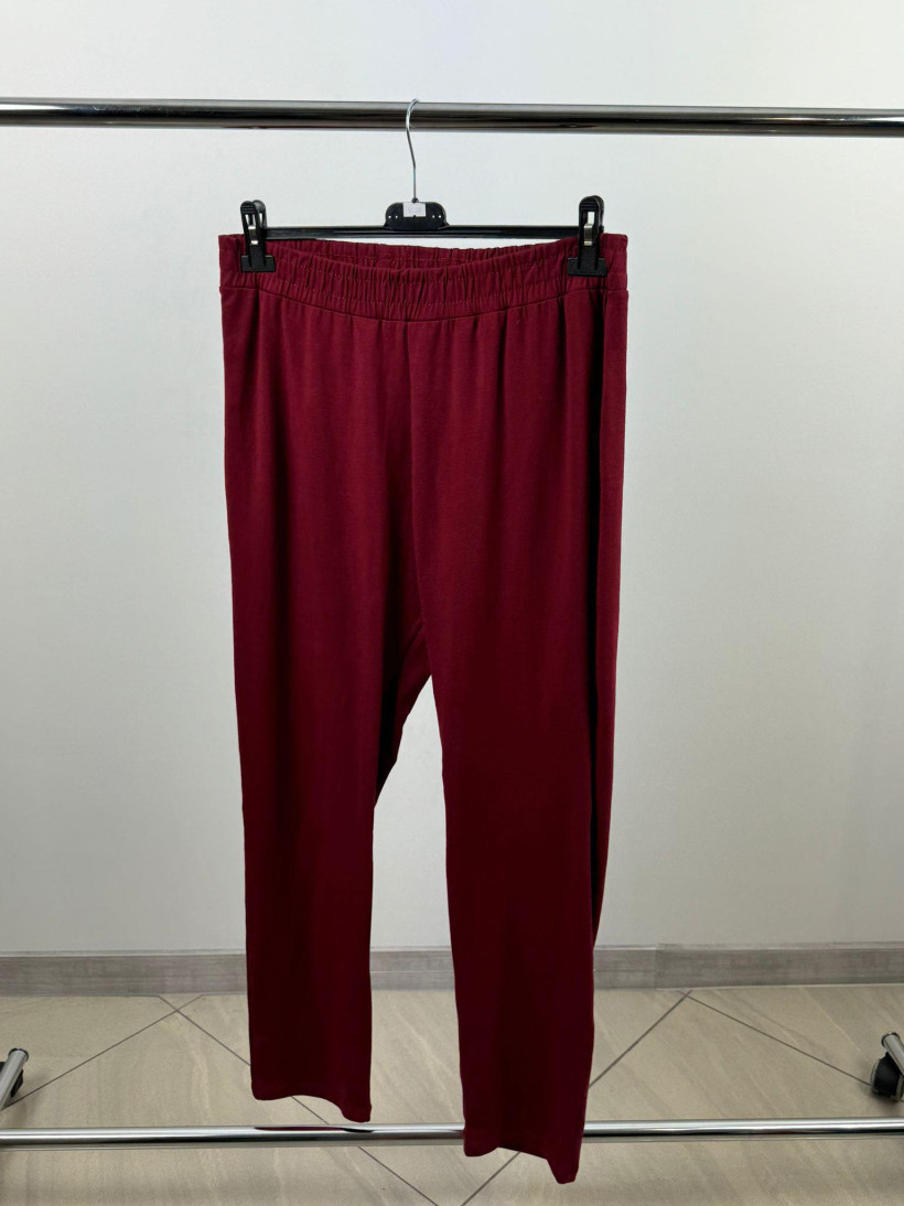 Legginsy / getry jednokolorowe długie WW 4045 - bordo 44/46