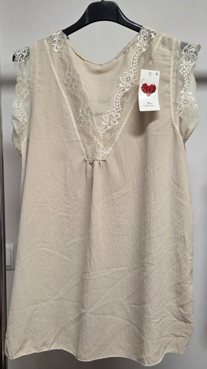 bluzka beż koronka większa