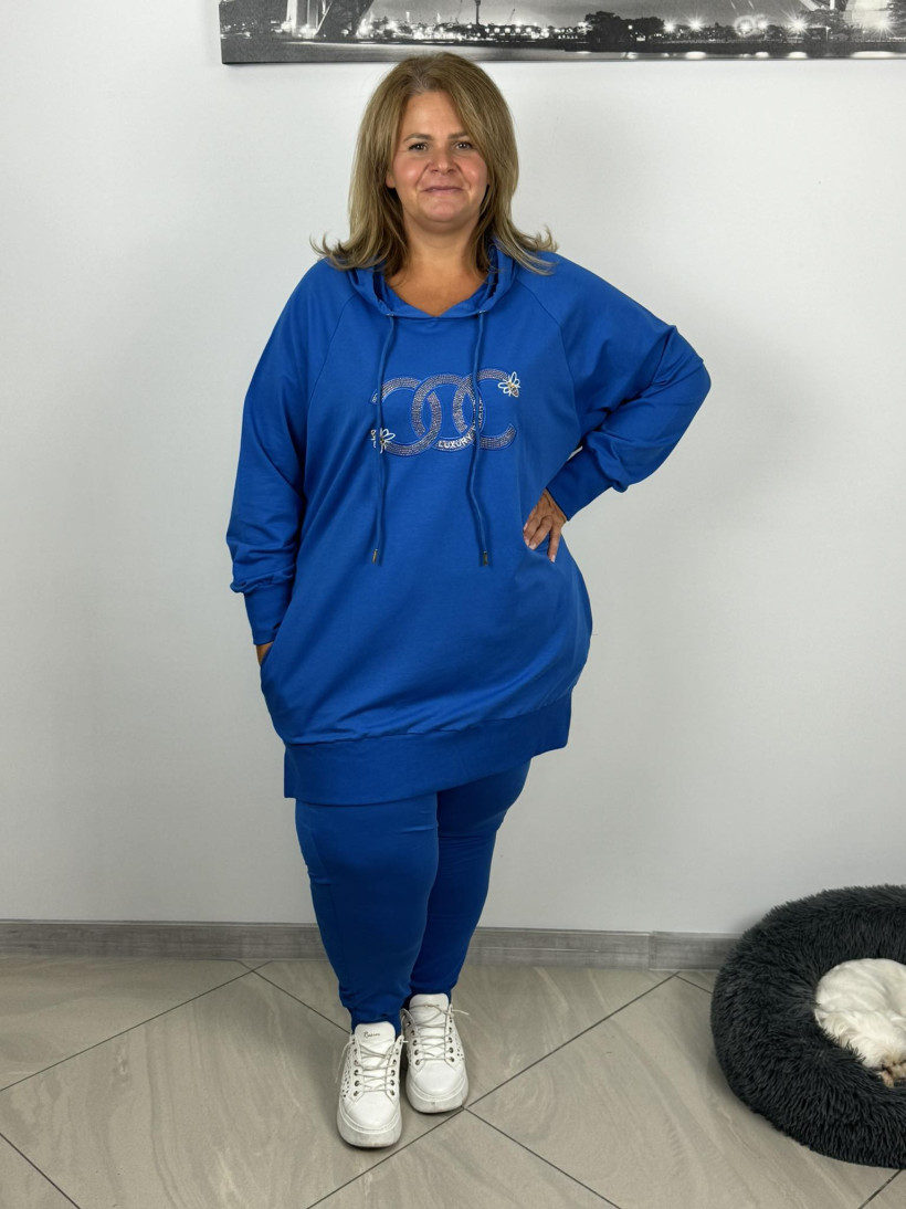 Dres chabrowy / długie spodnie i bluza długa z kapturem WW.775 - rozm.XL / promocja