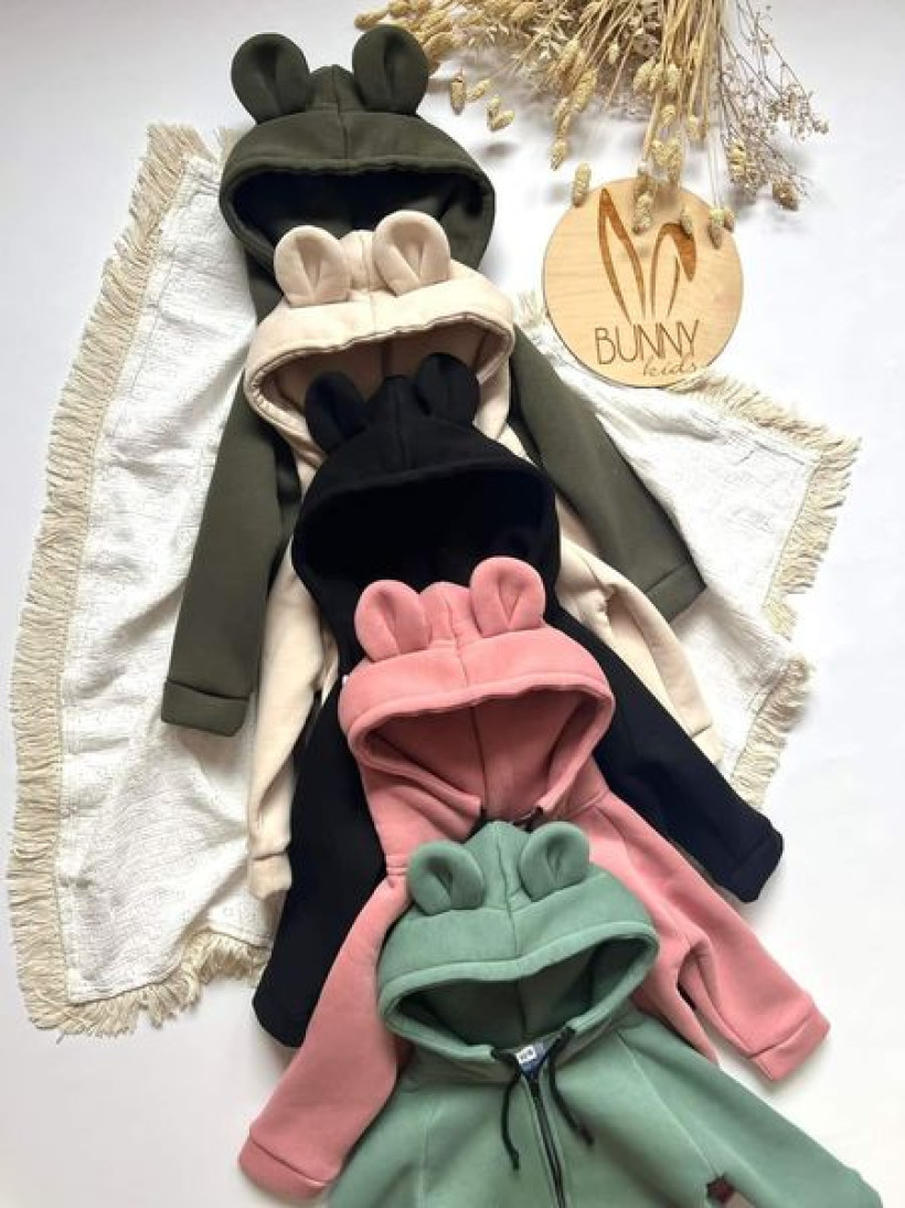 Bluza ocieplana ze sznureczkiem chaber