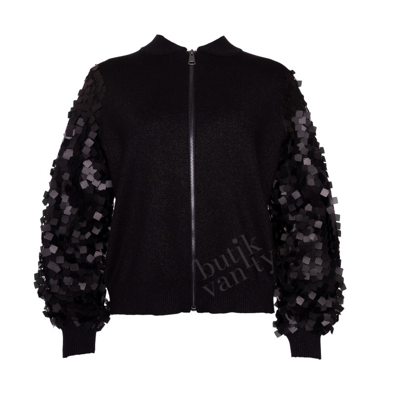 SWETER CEKINY BLACK R.L/XL CD98937B