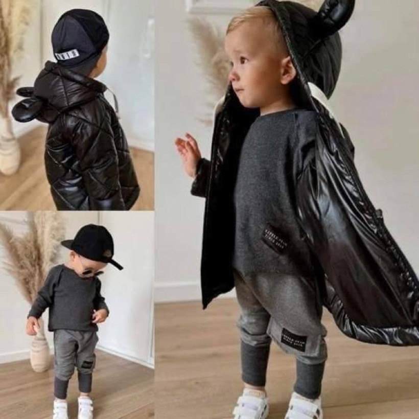 Kurtka czarna gładka LITTLE STAR