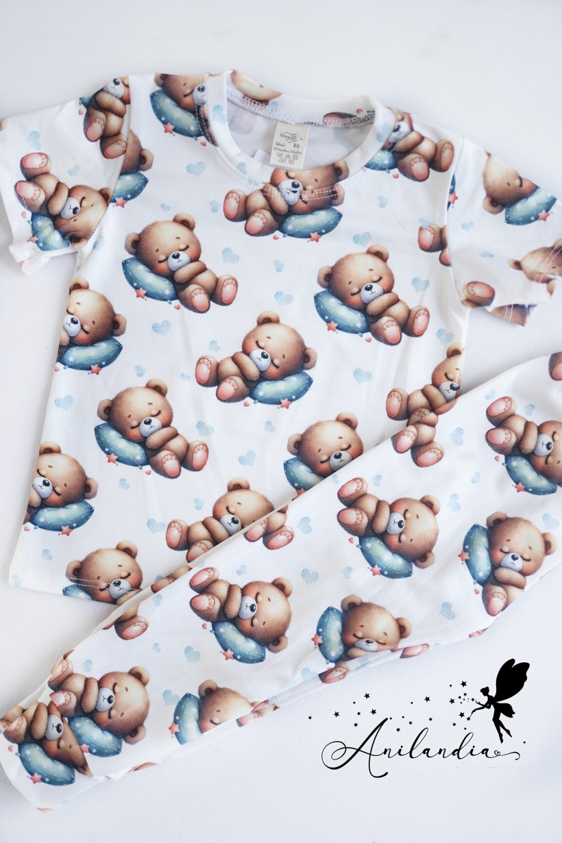 Piżamka śpiące misie chłopiec Haydi