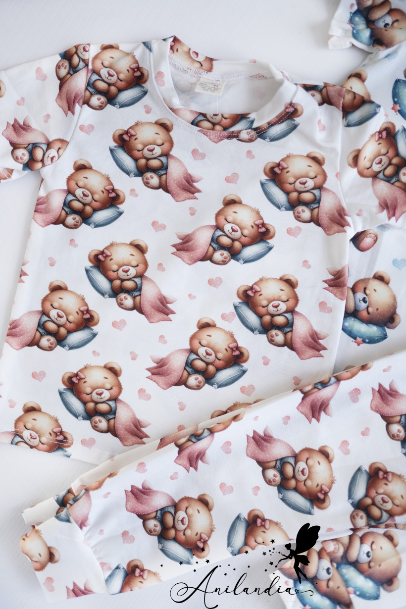 Piżamka śpiące misie dziewczynka Haydi