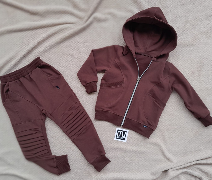 Bluza czekolada z podwójnym Kapturem Mimi