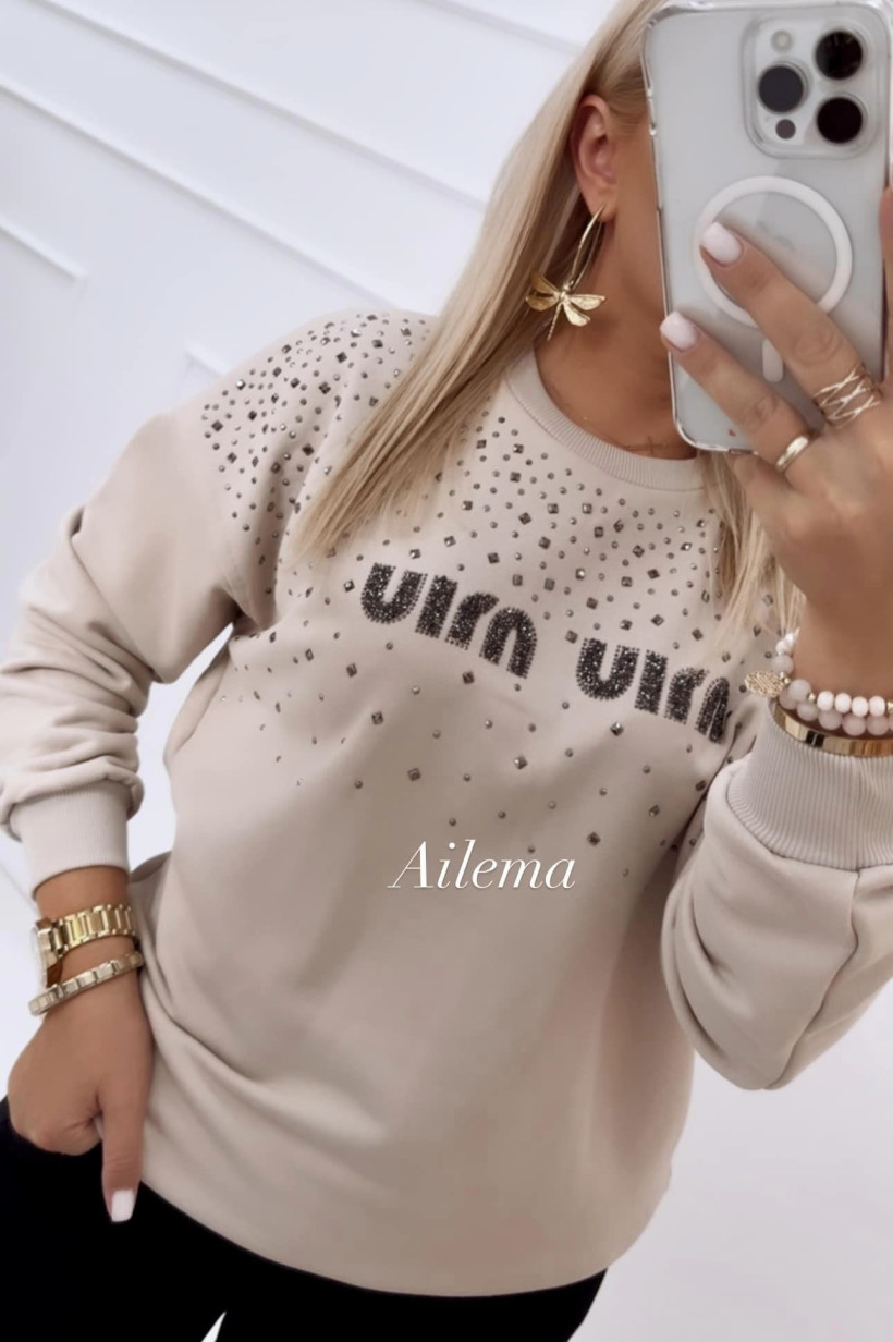  WYPRZEDAŻ Bluza MIUMIU 8956 mieniące się kamienie