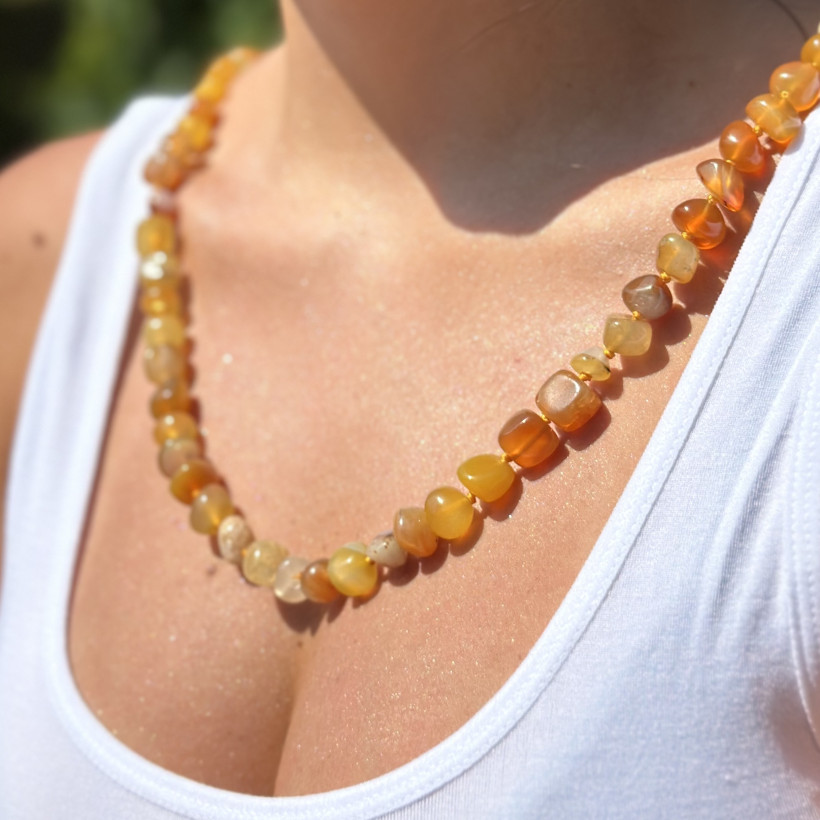 XO118 Korale naturalne cytryn