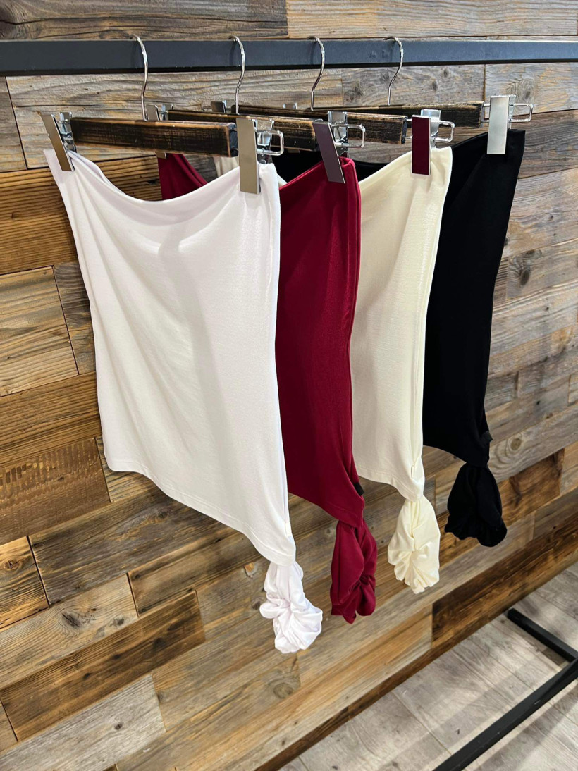 By o la la..! top "tuba" z gumką do włosów