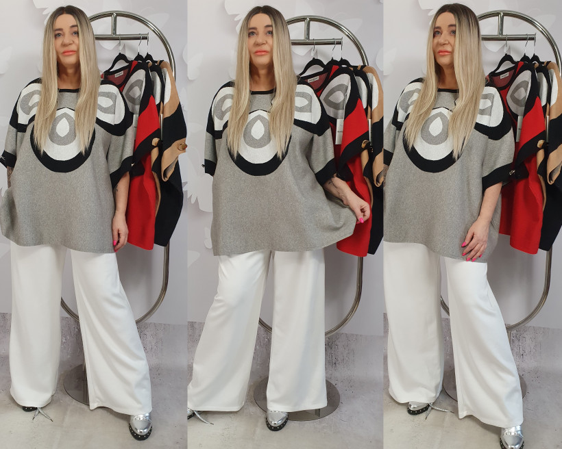 SWETER ORLINA 02006 RB8 pawie oczko