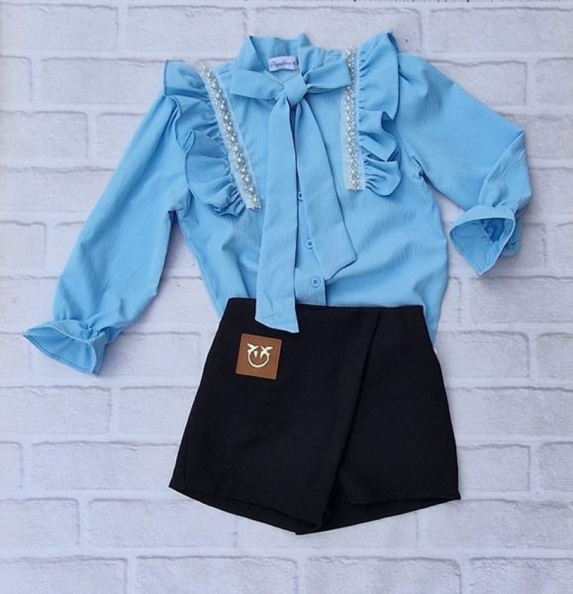 Koszula niebieska wiązana