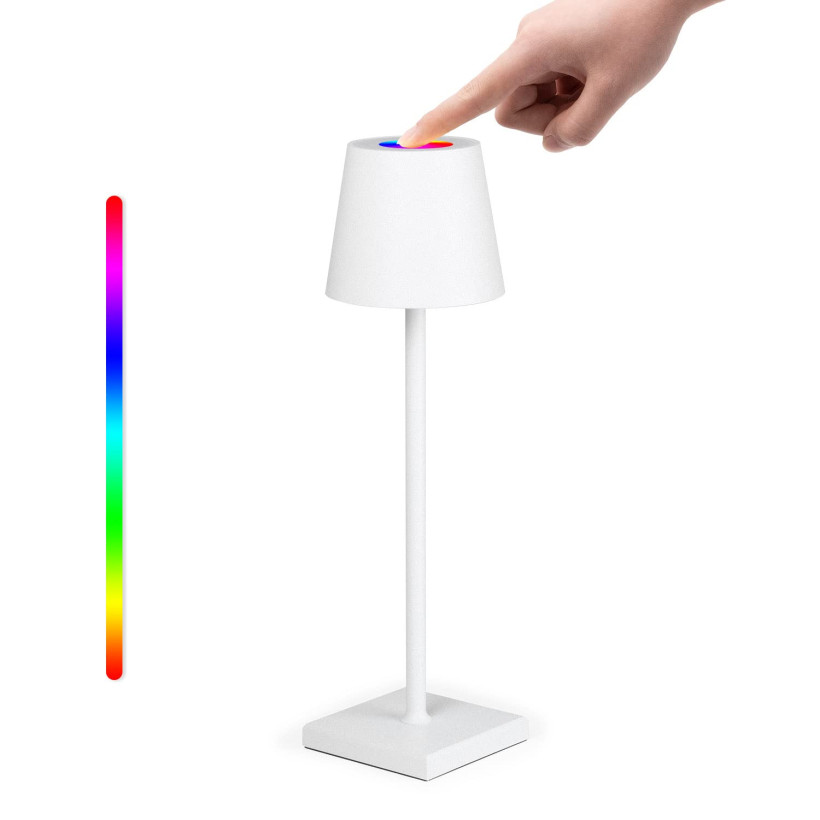 Ściemnialna lampa stołowa LED na baterie 8 kolorów