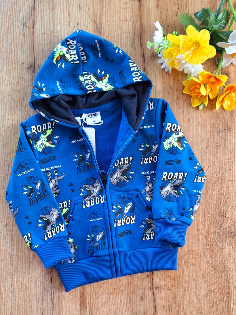 Bluza chłopięca "ROAR!" niebieska   F26 