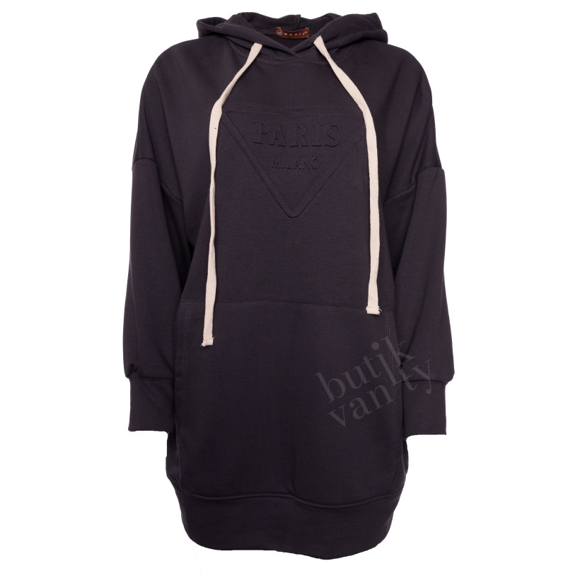 BLUZA SZNUREK DARK GREY Z2148G