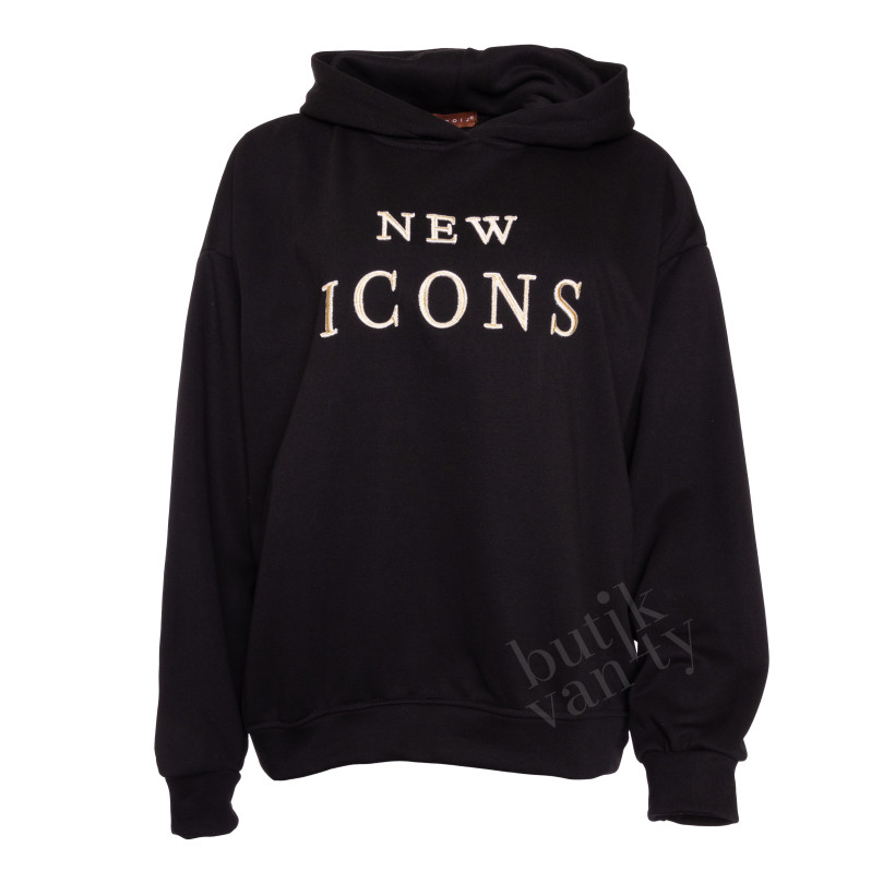 BLUZA NAPIS BLACK Z2217B