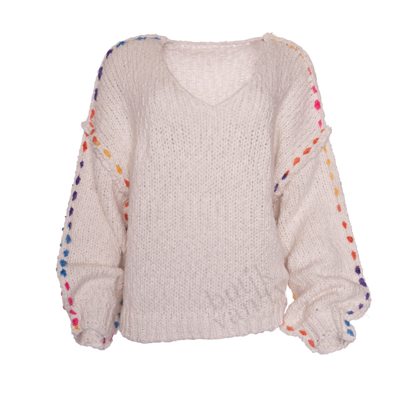 SWETER KOLOROWE NITKI PANNA 23962-2P