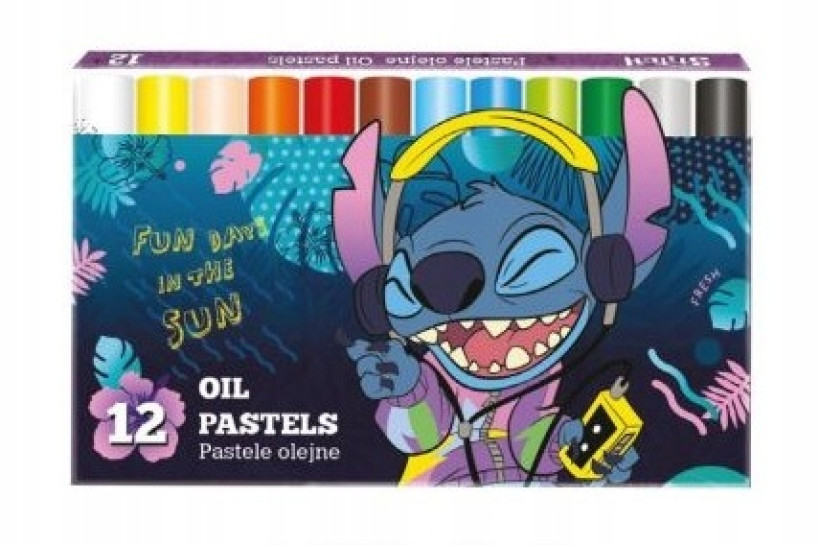 Coolpack Disney Pastele olejne 12 kolorów Stitch 67175PTR