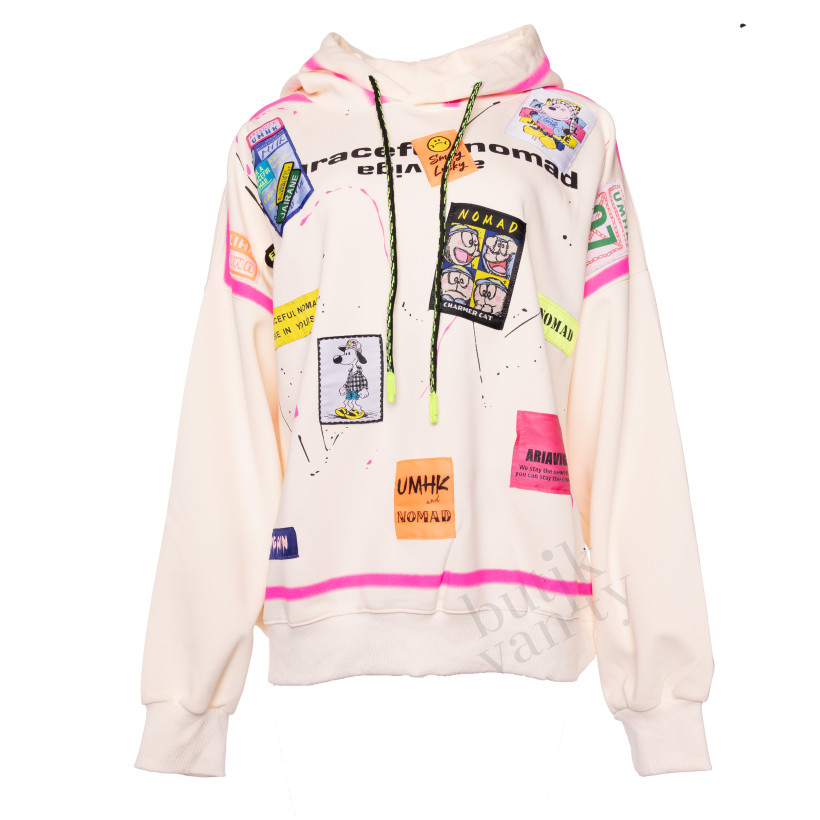BLUZA NASZYWKI BEŻOWA DM1140T