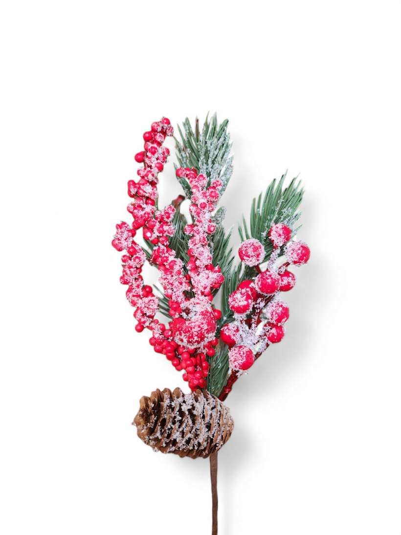 Gałązka bożonarodzeniowa 30cm oszroniona PHX0010