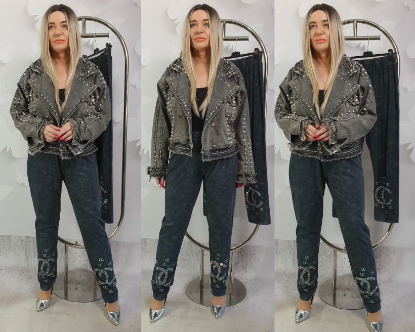 LEGINSY FONDA 4039 SK45 grafit CC %PRZECENA