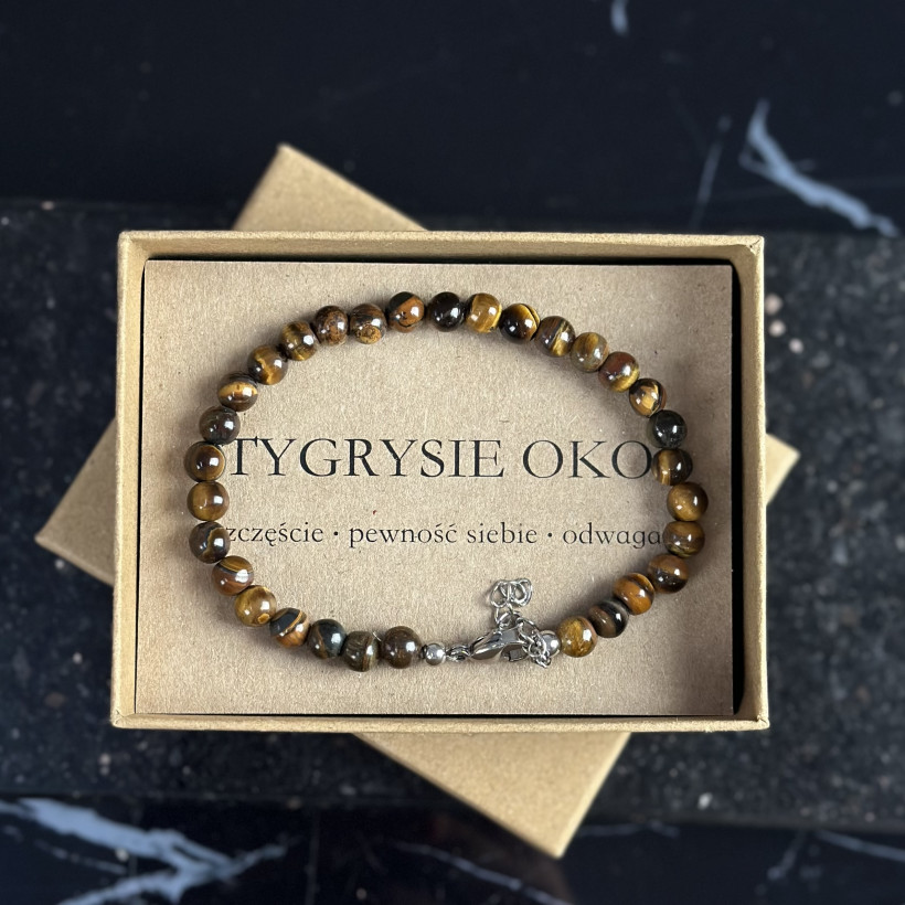 XO128 Bransoletka Tygrysie Oko Kamień Naturalny
