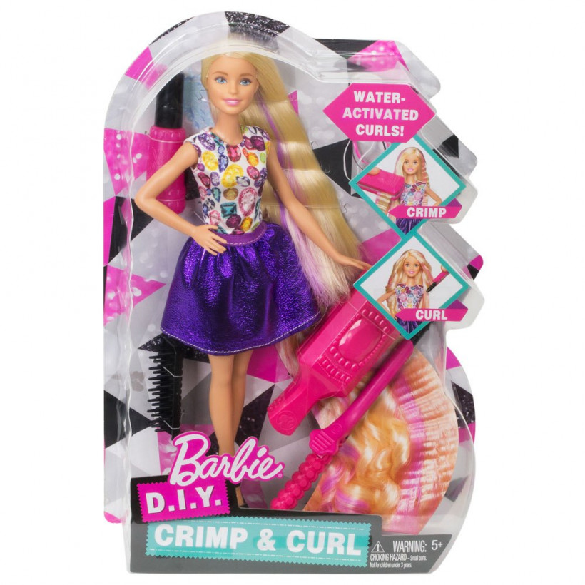 Barbie DIY Crimp&Curl Lalka