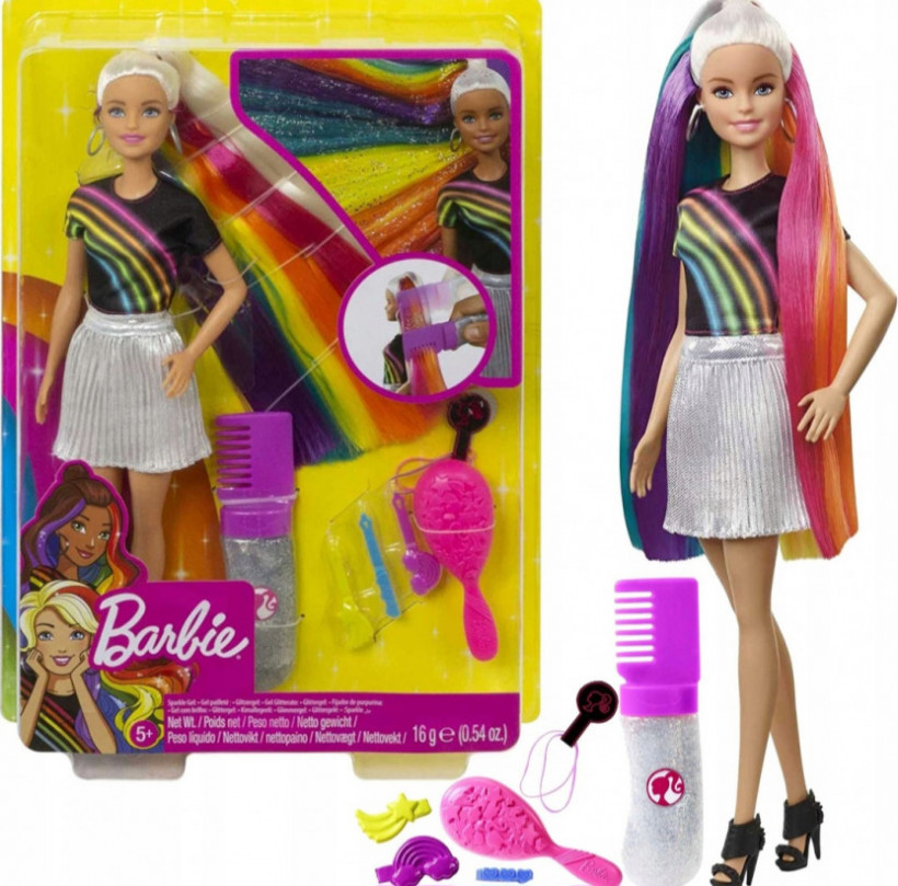 Z112 Barbie Rainbow Hair Lalka