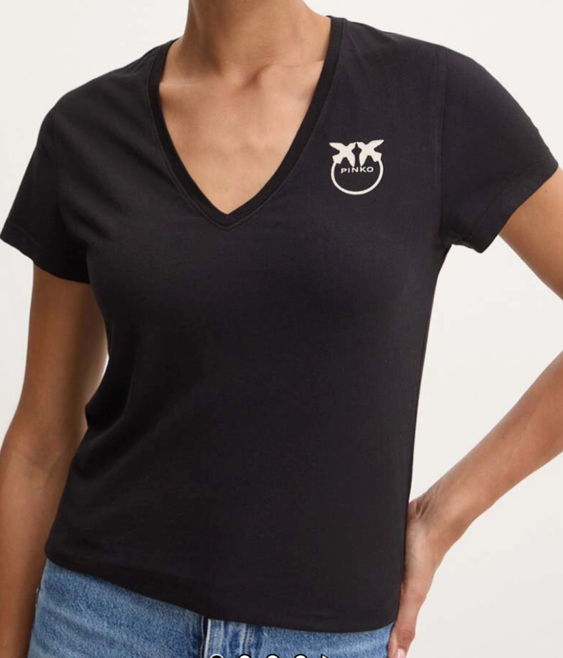 T-shirt Pinko  Turbato AI 24-25 102950 A228 Czarny