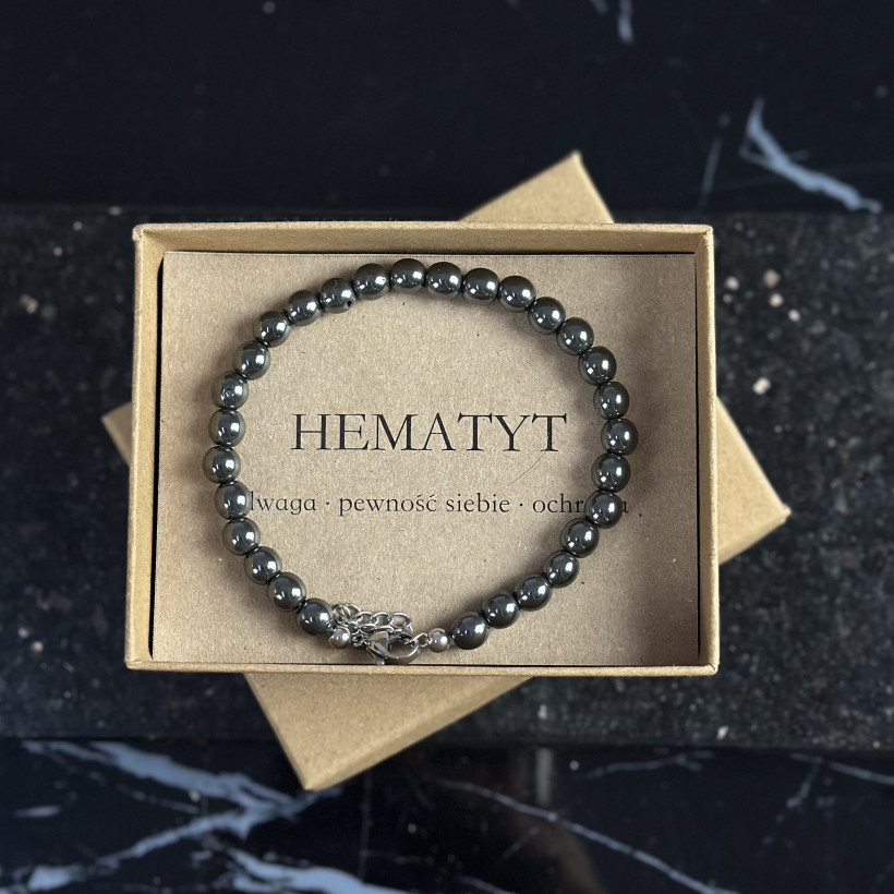XO130 Bransoletka Hematyt Kamienie Naturalne