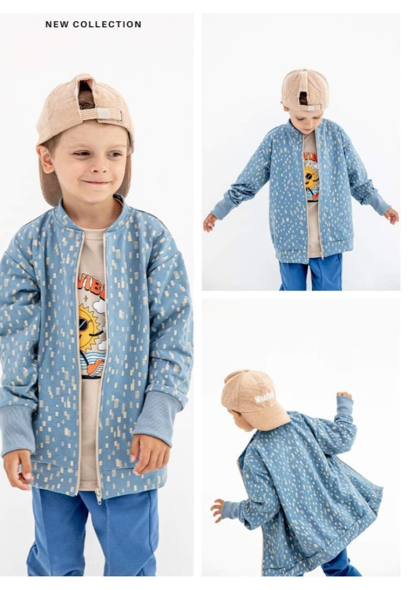 SPODNIE Z KANTEM NIEBESKIE FUN KIDS