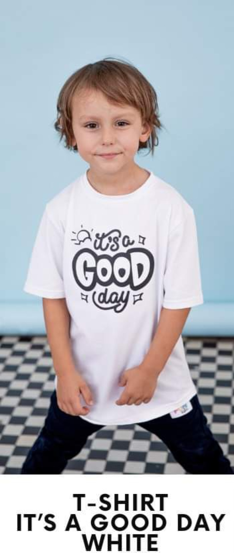 T-SHIRT IT'S A GOOD DAY BIAŁY FUN KIDS