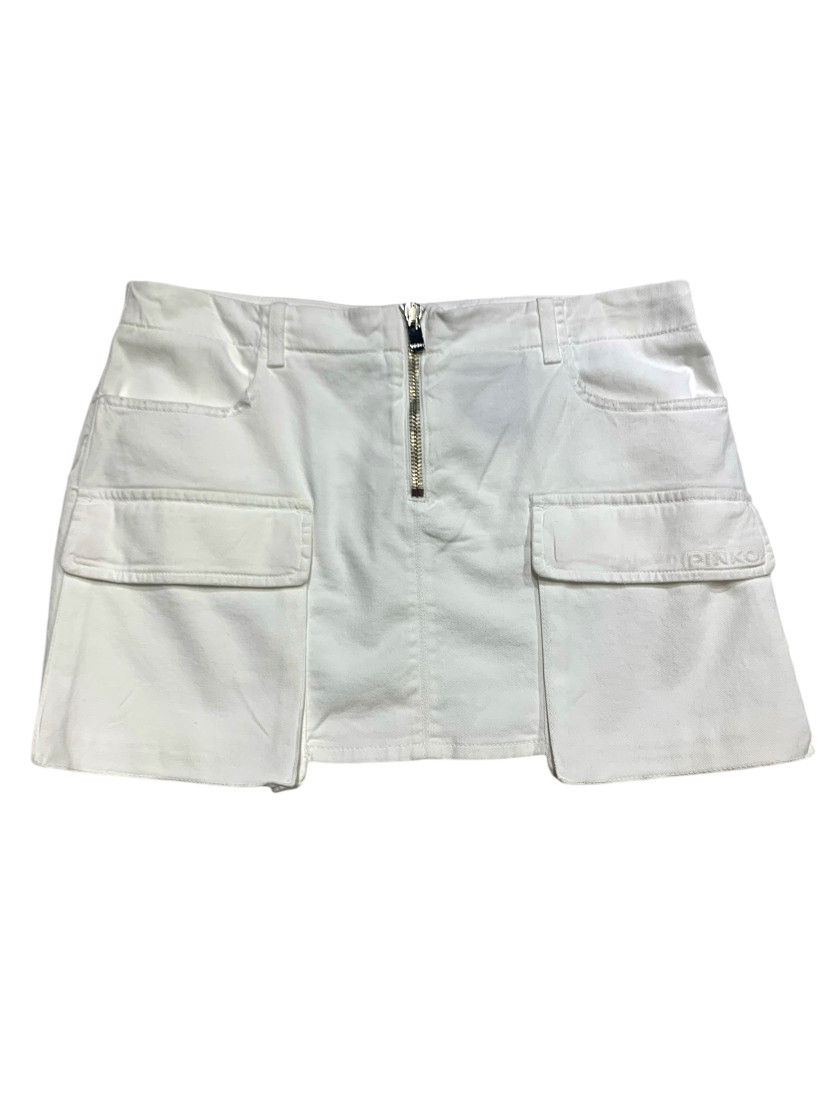 Spódnica Pinko 102276 A1BZ Drill Lavato white It 46