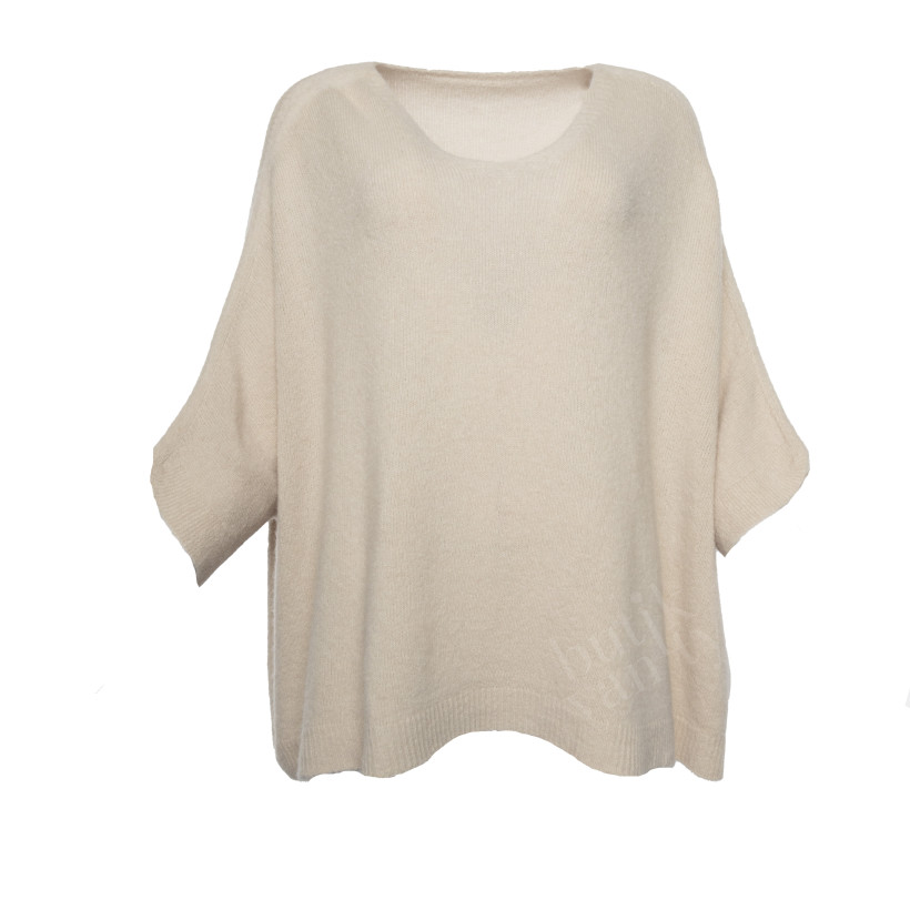 SWETER OVERSIZE BEŻ 7216T