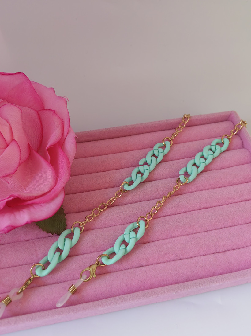 Długi łańcuszek zoto miętowy 