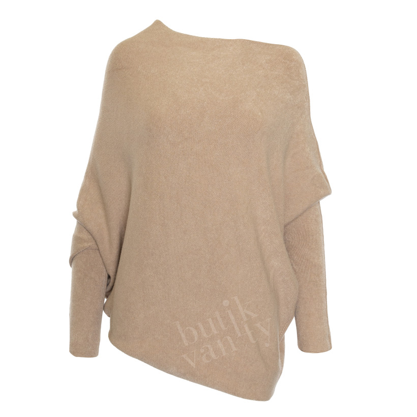 SWETER ASYMETRYCZNY BEIGE 7109T